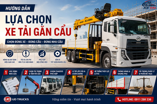 Hướng dẫn lựa chọn xe tải gắn cẩu: Chọn xe đúng nhu cầu